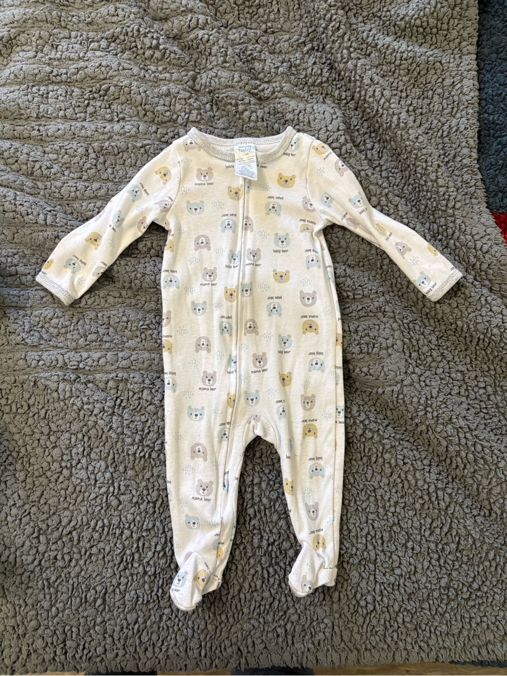 ATTITUDE BABY | Bear Print Footed One-Piece Sleeper